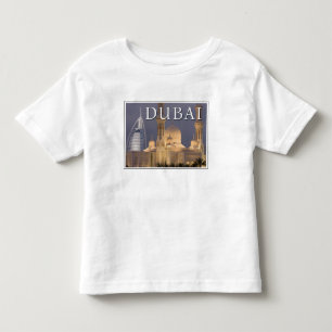 Camiseta De Bebé Burj al Arab   Mezquita al atardecer Dubai