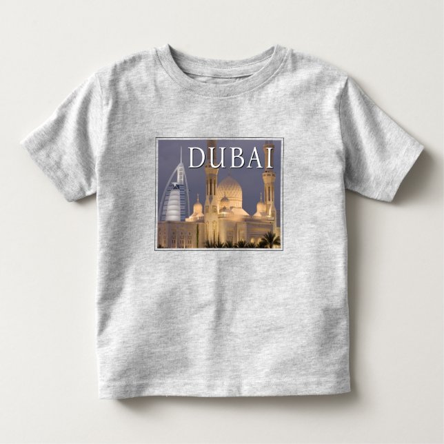 Camiseta De Bebé Burj al Arab | Mezquita en Dubai por la noche (Anverso)