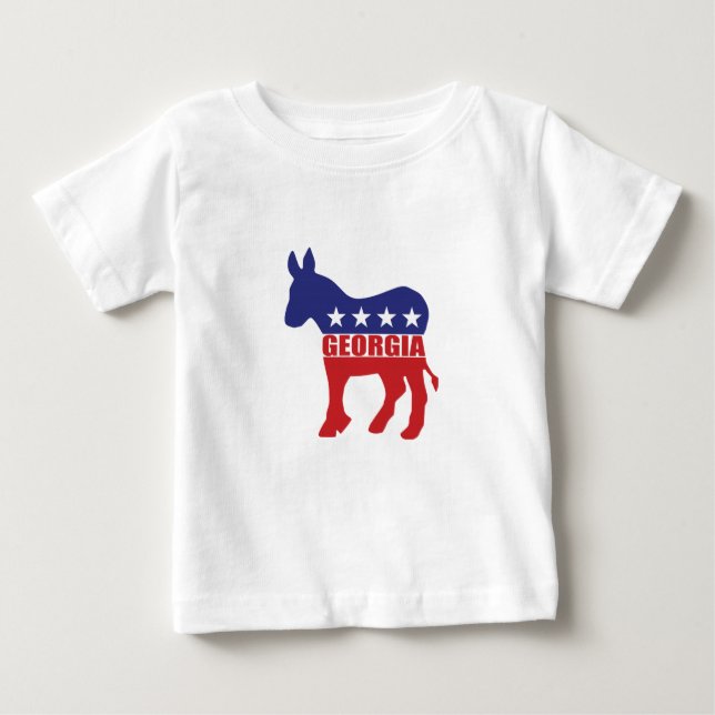 Camiseta De Bebé Burro demócrata de Georgia (Anverso)
