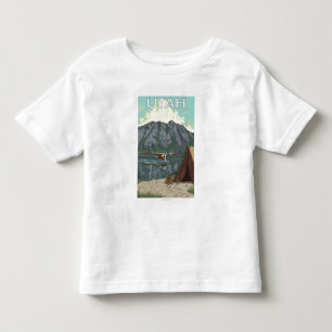 Camiseta De Bebé Bush FishingUtah plano
