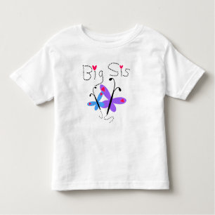 Camiseta De Bebé Butterflies Big Sis