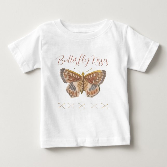 Camiseta De Bebé Butterfly besa al Chica Boho (Anverso)