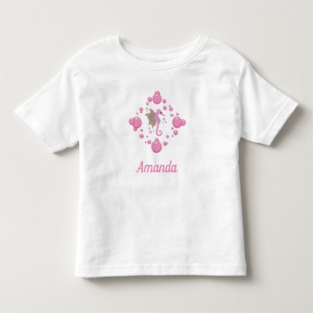 Camiseta De Bebé Butterfly Seahorse Ocean World (Anverso)