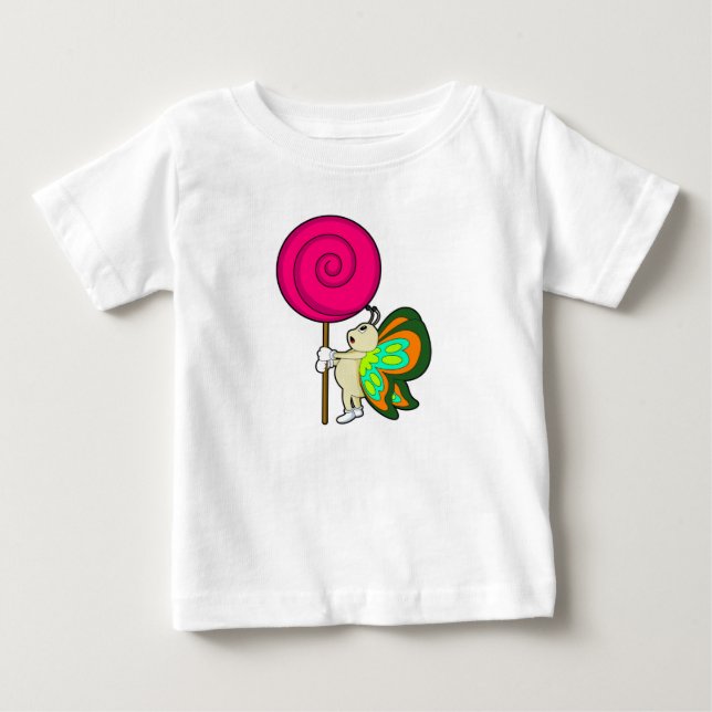 Camiseta De Bebé Butterfly with Lollipop (Anverso)