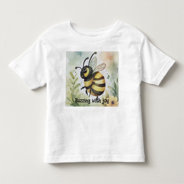 Camiseta De Bebé Buzzing with joy  (Anverso)