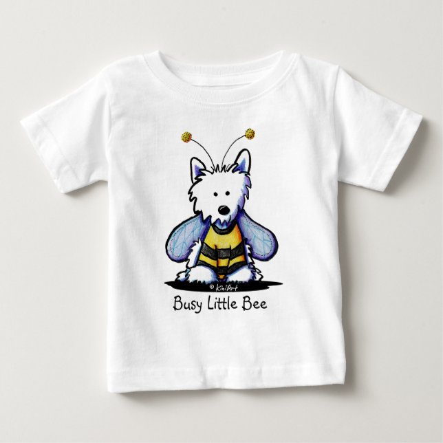 Camiseta De Bebé Buzzy Bee Westie (Anverso)