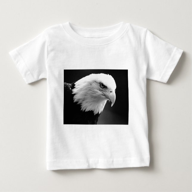 Camiseta De Bebé BW Bald Eagle (Anverso)