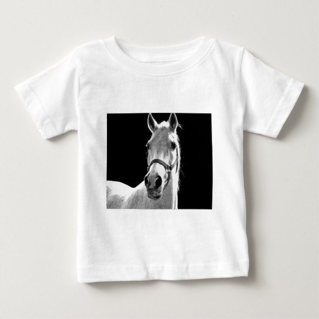 Camiseta De Bebé BW Horse (Anverso)