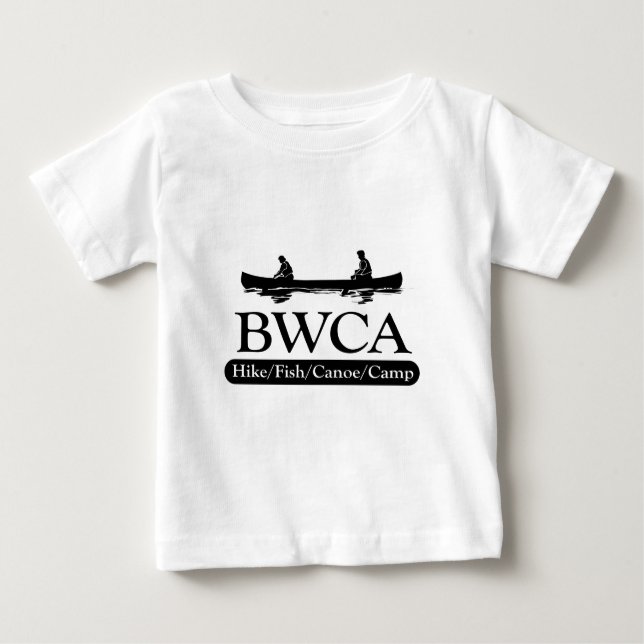 Camiseta De Bebé BWCA/Campamento de piragüismo de peces de altura (Anverso)
