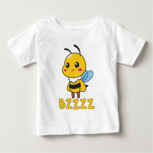 Camiseta De Bebé BZZZ Abejas Infantiles Cutas para Niños - Abeja Pe