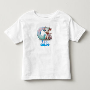 Camiseta De Bebé C es para Chloe –Camiseta personalizada para niños