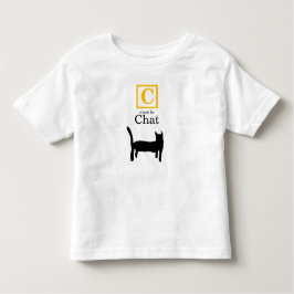 Camiseta De Bebé C est le chat (el gato, francés)