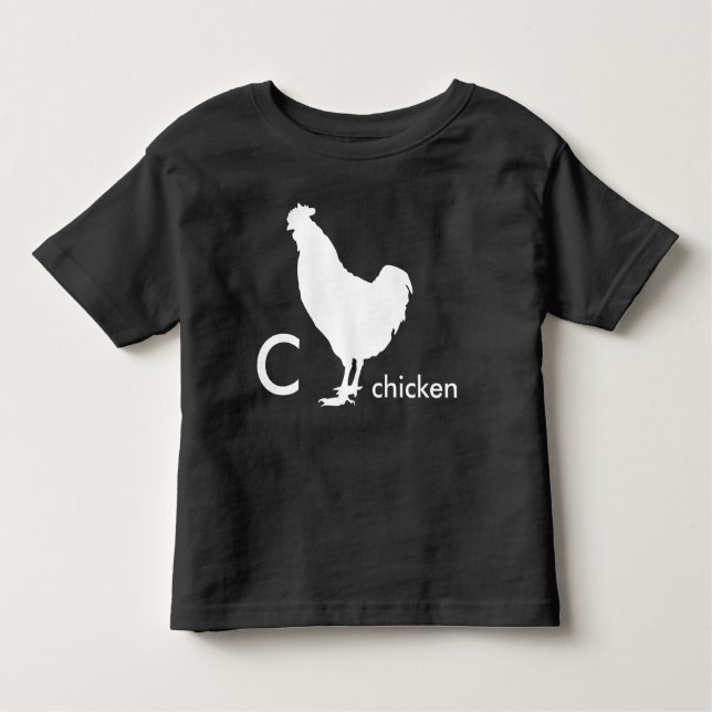 Camiseta De Bebé C está para el pollo (Anverso)