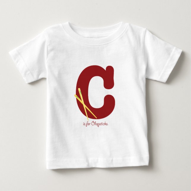 Camiseta De Bebé C está para los palillos (Anverso)