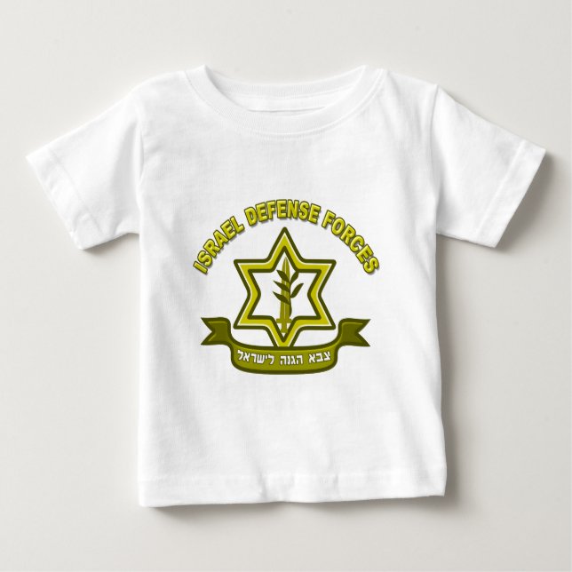 Camiseta De Bebé CA - Insignias de las fuerzas de defensa de Israel (Anverso)