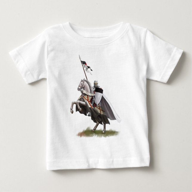 Camiseta De Bebé Caballero montado Templar (Anverso)