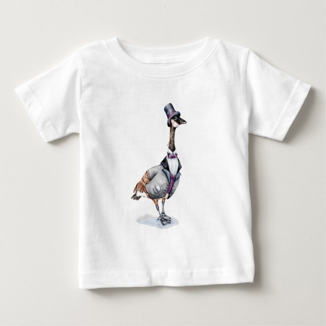 Camiseta De Bebé Caballero victoriano se porta con sombrero superio (Anverso)