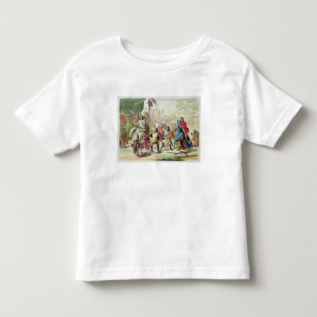Camiseta De Bebé Caballeros que combaten en duelo a pie en un (Anverso)