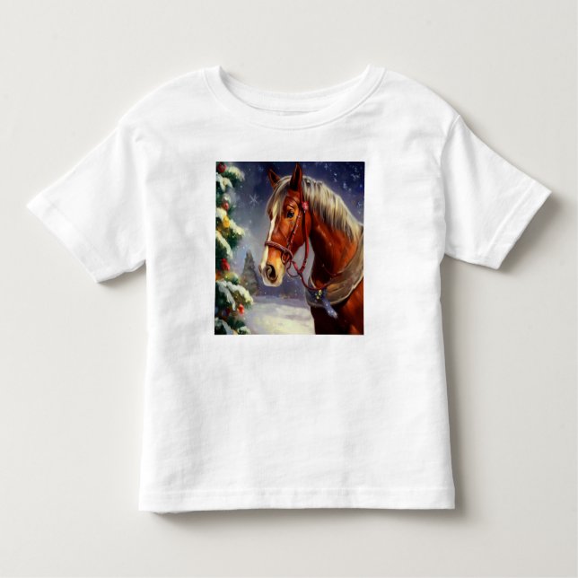 Camiseta De Bebé Caballo 1 navidades (Anverso)