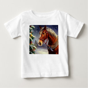 Camiseta De Bebé Caballo 1 navidades