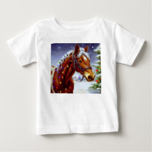 Camiseta De Bebé Caballo 3 navidades