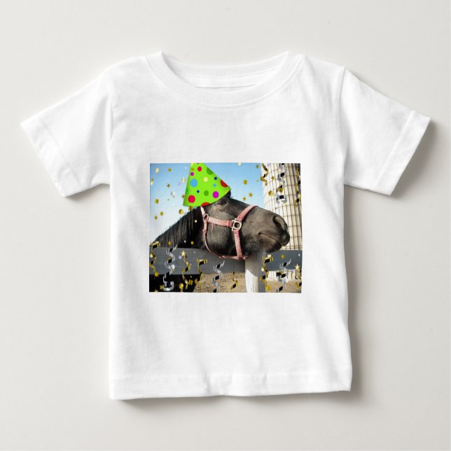 Camiseta De Bebé Caballo animal fiesta (Anverso)