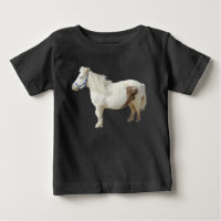 Caballo blanco miniatura pony miniatura animal peq