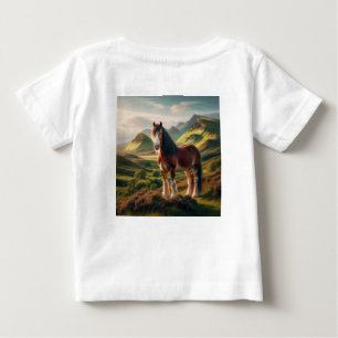 Camiseta De Bebé caballo Clydesdale tierras altas de Escocia