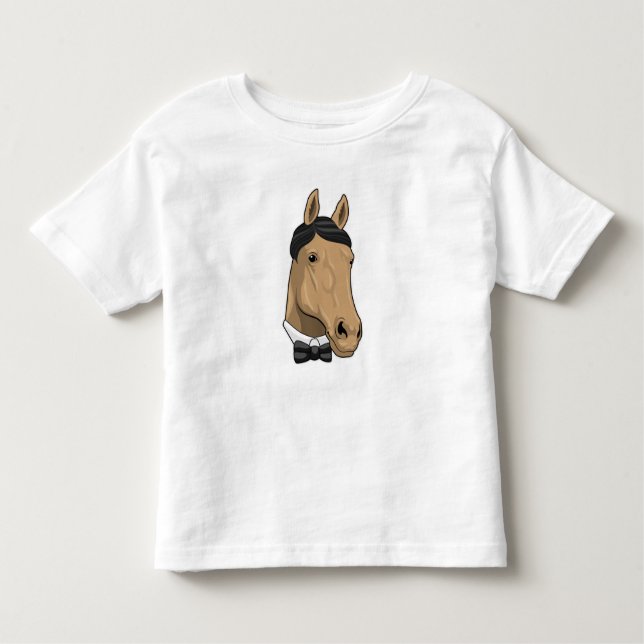Camiseta De Bebé Caballo como Caballero con corbata (Anverso)