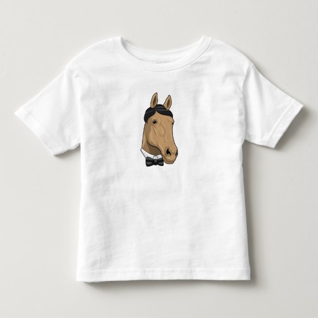 Camiseta De Bebé Caballo como caballero con pajarita (Anverso)