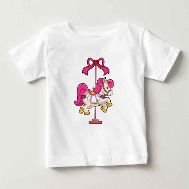 Camiseta De Bebé Caballo como caballo de carrusel.PNG (Anverso)