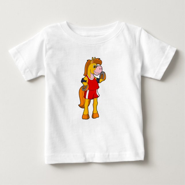 Camiseta De Bebé Caballo como corredor (Anverso)