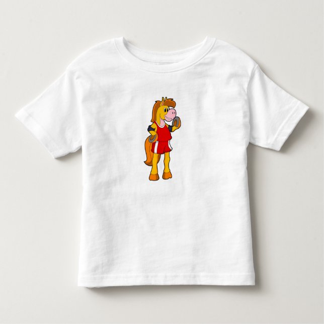 Camiseta De Bebé Caballo como corredora (Anverso)