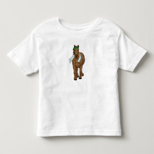 Camiseta De Bebé Caballo como corredora con toalla