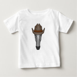 Camiseta De Bebé Caballo como vaquero con Gorra