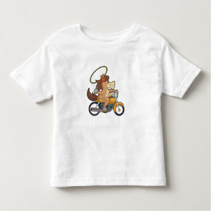 Camiseta De Bebé Caballo como Vaquero con Lasso y Motocicleta