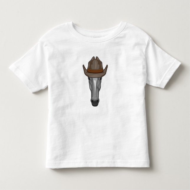 Camiseta De Bebé Caballo como vaquero con sombrero (Anverso)