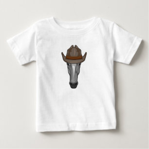 Camiseta De Bebé Caballo como vaquero con sombrero