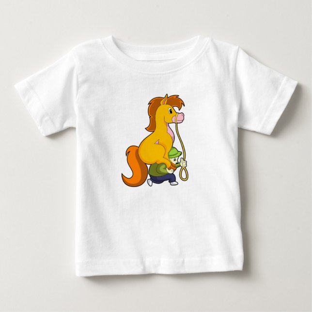 Camiseta De Bebé Caballo con Boy.PNG (Anverso)