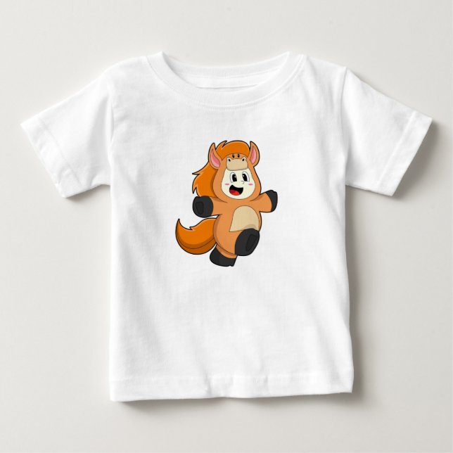 Camiseta De Bebé Caballo con disfraz (Anverso)