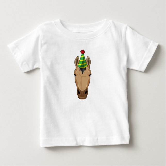 Camiseta De Bebé Caballo con gorra Fiesta (Anverso)