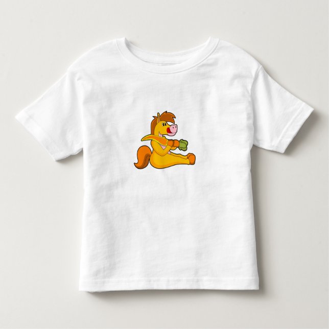 Camiseta De Bebé Caballo con zanahoria (Anverso)