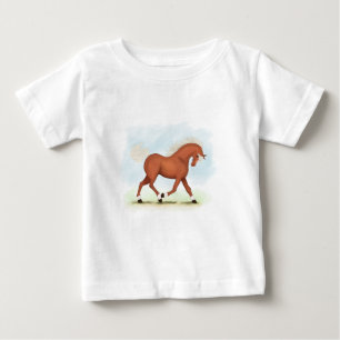 Camiseta De Bebé Caballo de acedera con bribón y soca ecuestre
