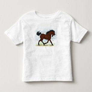 Camiseta De Bebé Caballo de Bahía con gráfico anatómico educativ