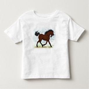 Camiseta De Bebé Caballo de Bahía con gráfico anatómico educativo l