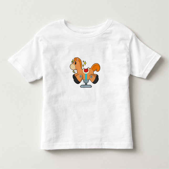 Camiseta De Bebé Caballo de balancín (Anverso)