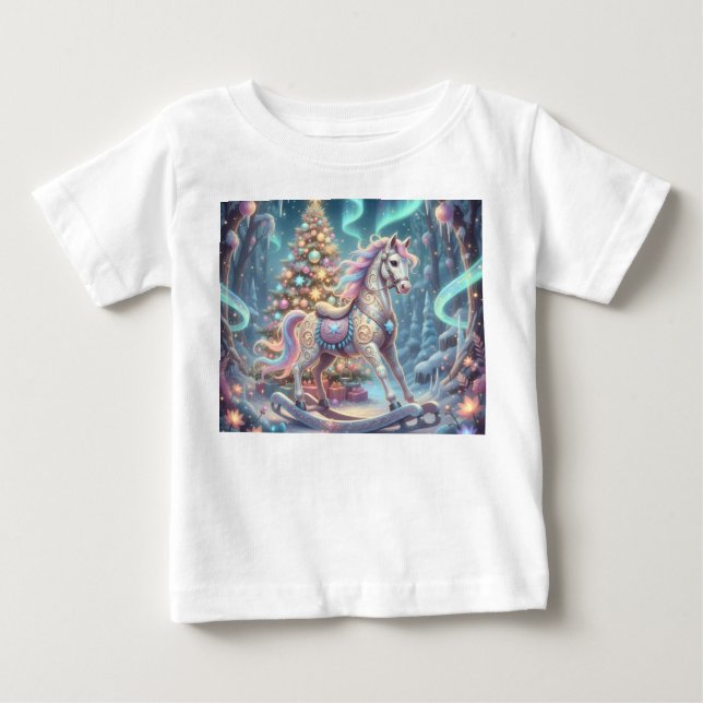Camiseta De Bebé Caballo de balancín mágico (Anverso)