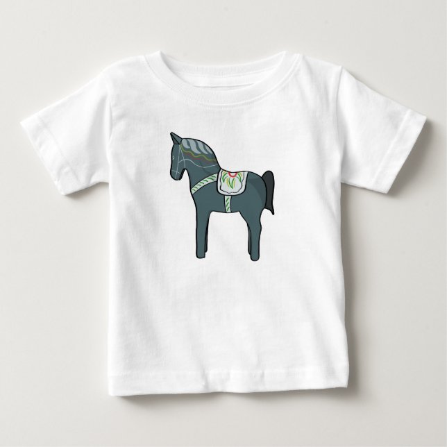 Camiseta De Bebé Caballo de Dala (Anverso)