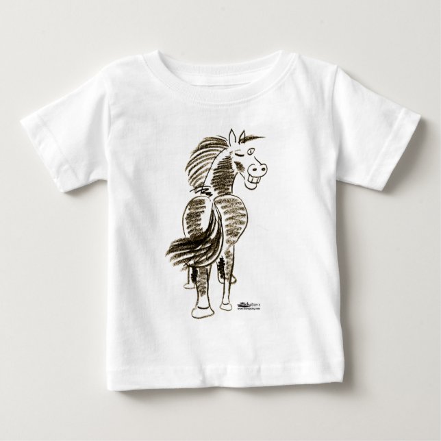 Camiseta De Bebé Caballo de Invierno ¡Buena Suerte! (Anverso)