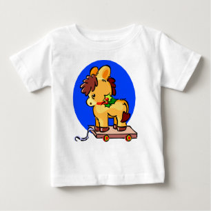 Camiseta De Bebé Caballo de juguete de los navidades